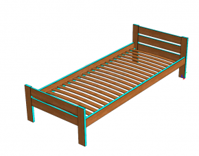 Ліжко дерев'яне "Манта" Горіх